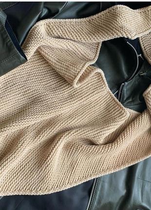 Вязаный шарф бактус, софи шаль, теплая зимняя косынка из мериноса