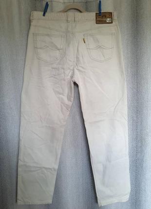 100% коттон брендові жіночі молочні джинси w38 l34 високий зріст2 фото