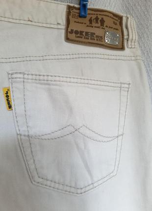 100% коттон брендові жіночі молочні джинси w38 l34 високий зріст6 фото