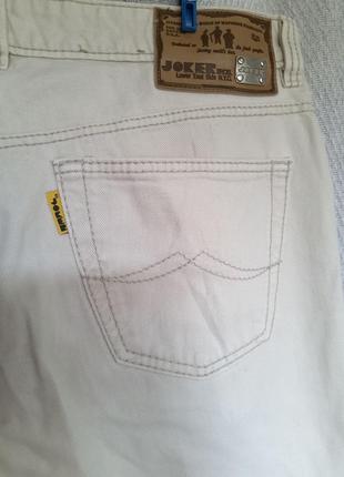 100% коттон брендові жіночі молочні джинси w38 l34 високий зріст7 фото