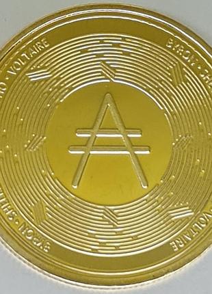 Монета сувенирная cardano (ada). цвет: золото.