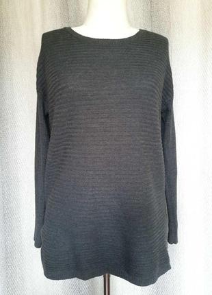 Шерсть/акрил женский полушерстяной  тонкий джемпер, свитшот, кофта в рубчик.лонгслив