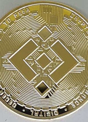 Монета сувенирная binance coin (bnb). цвет: золото.