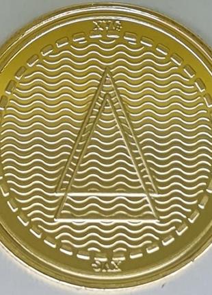 Монета сувенирная verge (xvg). цвет: золото.