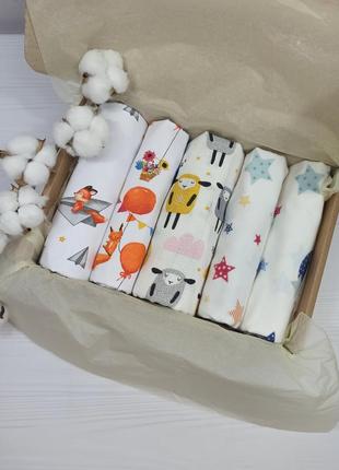 Подарунковий набір з 5 одиниць a.l.babybox звірі в літаку