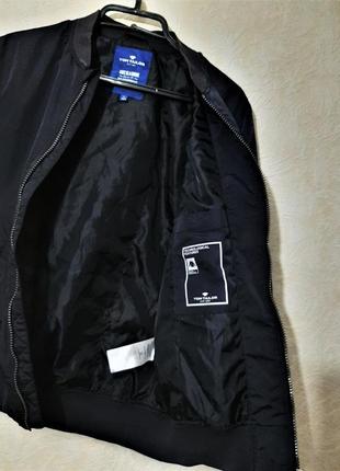 Tom tailor брендова куртка з капюшоном темно-синя курточка на тонкому синтепоні жіноча6 фото