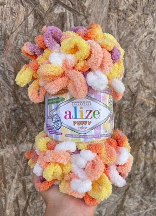 Пряжа петлями alize puffy color 6429