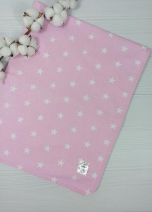 Набір з пелюшок 6 одиниць білі зірки на рожевому4 фото