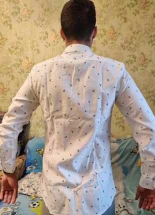 Сорочка zara, zara man slim fit size m, котон/поліестер3 фото