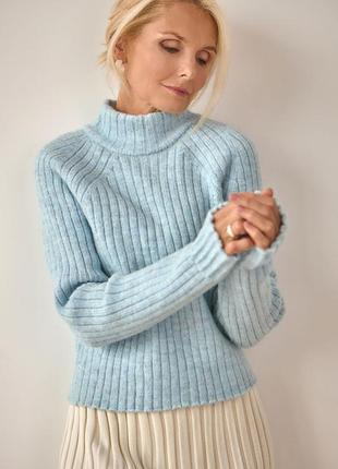 Женский свитер голубого цвета. модель 2320 trikobakh. размер ун 42-482 фото