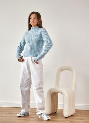 Женский свитер голубого цвета. модель 2320 trikobakh. размер ун 42-488 фото