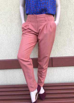 Свободные брюки терракотового цвета1 фото