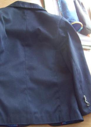 Пиджак синий школьный италия 2-3-4 класс на рост до 130 см4 фото