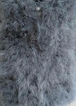Модная шуба шубка с натуральных перьев страуса, s, m, l, xl, xxl2 фото