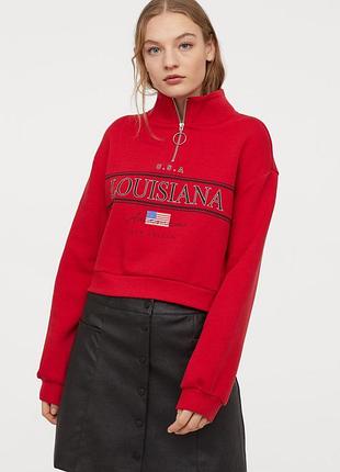 H&m оверсайз вкорочений світшот