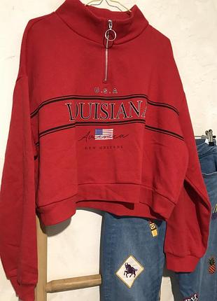 H&m оверсайз вкорочений світшот 7