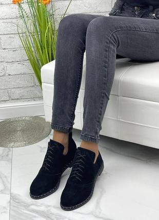Женские кожаные черные туфли9 фото