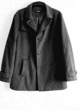 Тёплое полу пальто, 54-56, из натуральной шерсти и на утеплителе, walbusch