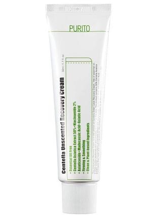 Восстанавливающий крем с комплексом центеллы purito centella green level unscented sun recovery cream