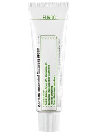 Відновлюючий крем з комплексом центелли purito centella unscented recovery cream