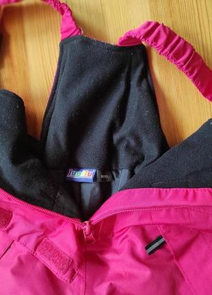 Комплект зимний комбинезон на девочку куртка полукомбинезон штаны со шлейками на шлейками lupilu8 фото