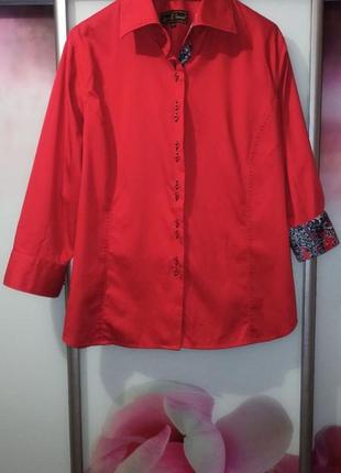 Гарна червона блуза сорочка adwon barnard2 фото