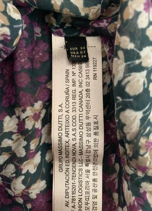 Massimo dutti легка сорочка, блузка в квітковий принт, р.344 фото