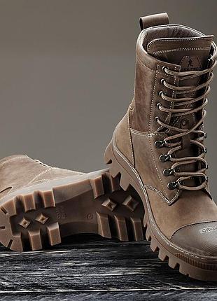 Тактичні берці зимові "кіборг" койот на вовні