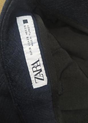 Zara темно сині в клітинку штани штани жіночі3 фото