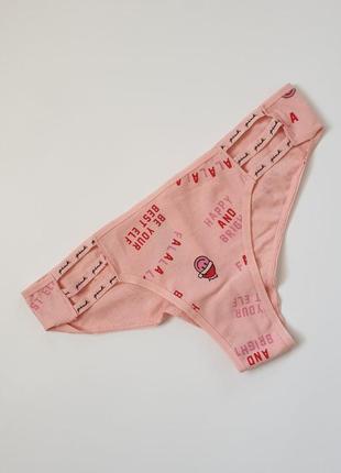 Бавовняні трусики чікі victoria's secret 🔥акція! 🔥отримано знижку 12%