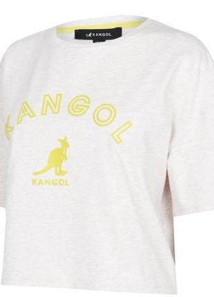 Акция футболка топ kangol logo boxy tee ld23 oatmeal8 фото