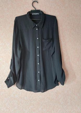 Рубашка блуза черная