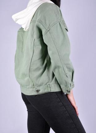 Коттоновый пиджак с капюшоном4 фото