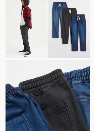 H&m zara mango gap old navy george next c&a подростковые легкие штаны джоггеры джогеры джинсы на мальчика р. 164 - 170 см/р.14+2 фото