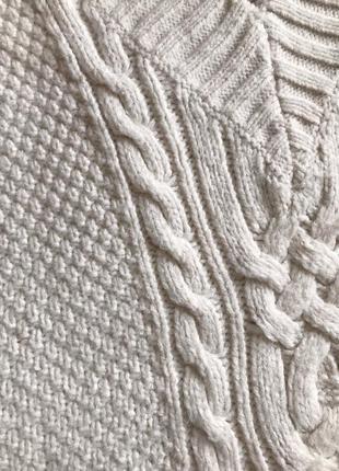 Жилет жилетка вязаний светр молочний білий трикотажне10 фото