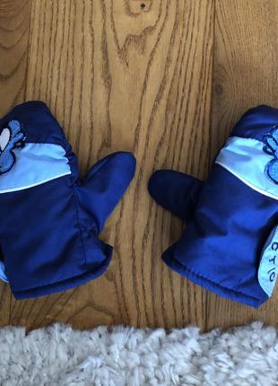 Теплі краги зимові рукавиці з утеплювачем 1-2 роки1 фото
