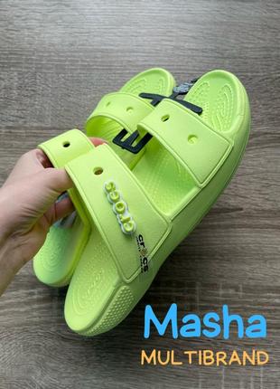 Слайди салатові шльопки крокс, crocs, шлюпки кроксы