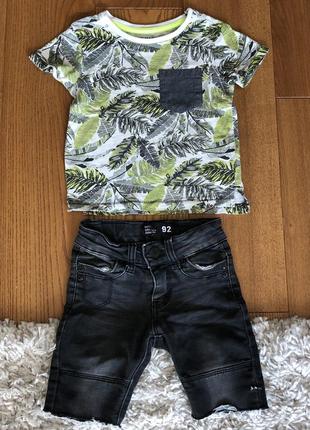 Primark комплект шорти і футболка для модника зріст 92