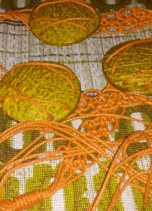Оранжевий пояс плетінь1 фото