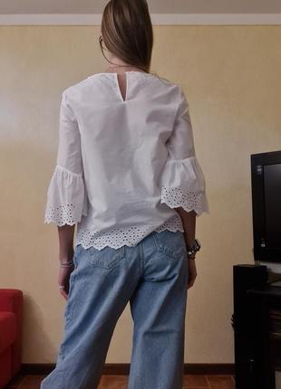 H&m блуза літня біла, нова4 фото