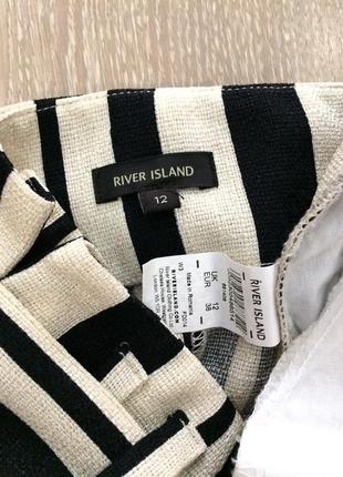 Юбка на запах в полоску с поясом river island5 фото