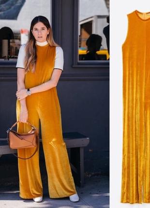 Шикарний комбінезон велюровий оксамитовий zara ,p. s6 фото