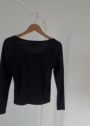 Чорная кофта в рубчик monki 6