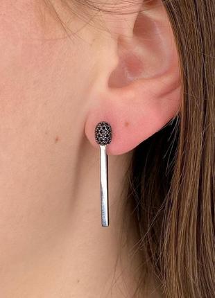 🇺🇦серьги серебро 925°, пусеты на ввертках, спички, спички, спички, 0859.10р/ч