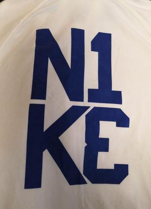 Чоловіча футболка-желетка nike dri-fit біло-зеленого кольору з принтом розмір m-l оригінал! з капюшоном, логотипом.6 фото