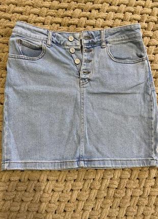 Джинсова міні-спідниця прямого крою karol
