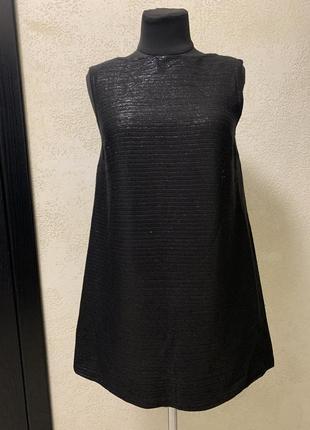 Плаття трапеція, сукня з люрексом1 фото