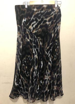 Юбка шифон леопард m&s