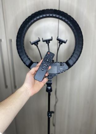 Проф. кольцевая лампа rl-18 45 см 55w | для мастеров фото | кільцева лампа професійна