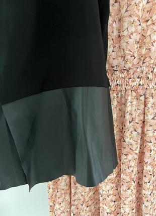 Нарядная блузка с кожаными вставками zara3 фото